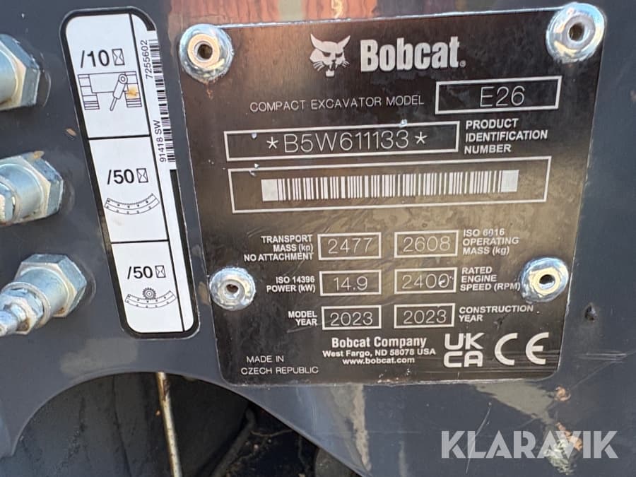Bobcat E26 Anbaugerät 2023 Ansicht